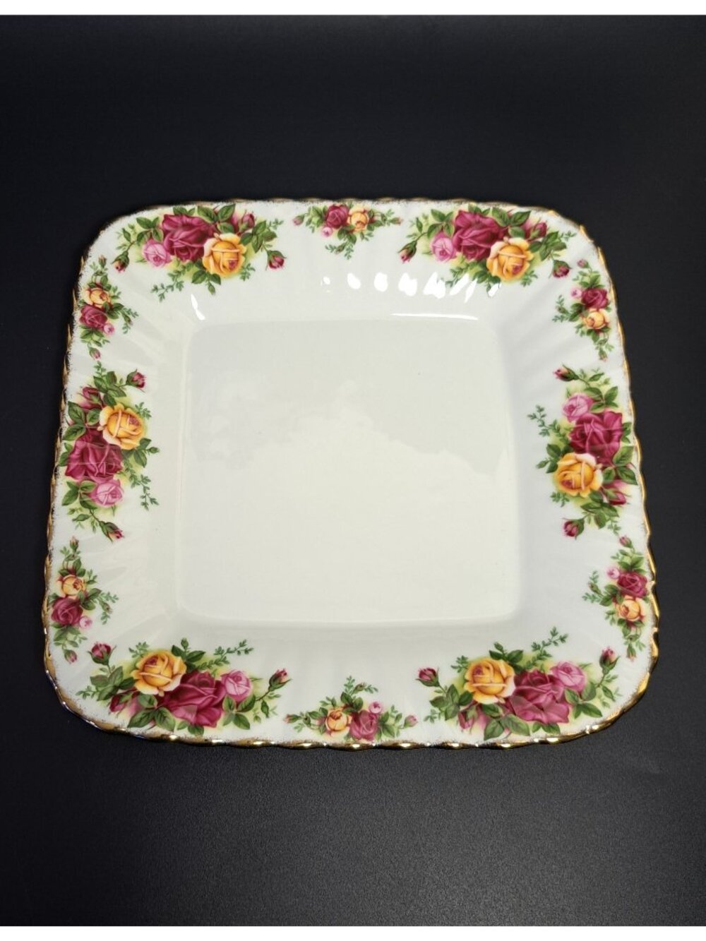 Royal Albert Old Country Roses Square Floral Tray Plate Bone China Made In China